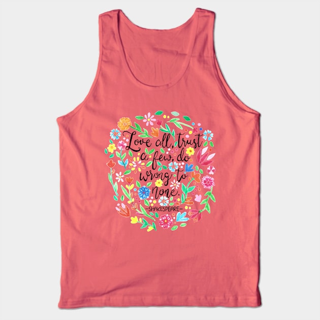Shakespeare Quote Tank Top by tangerinetane